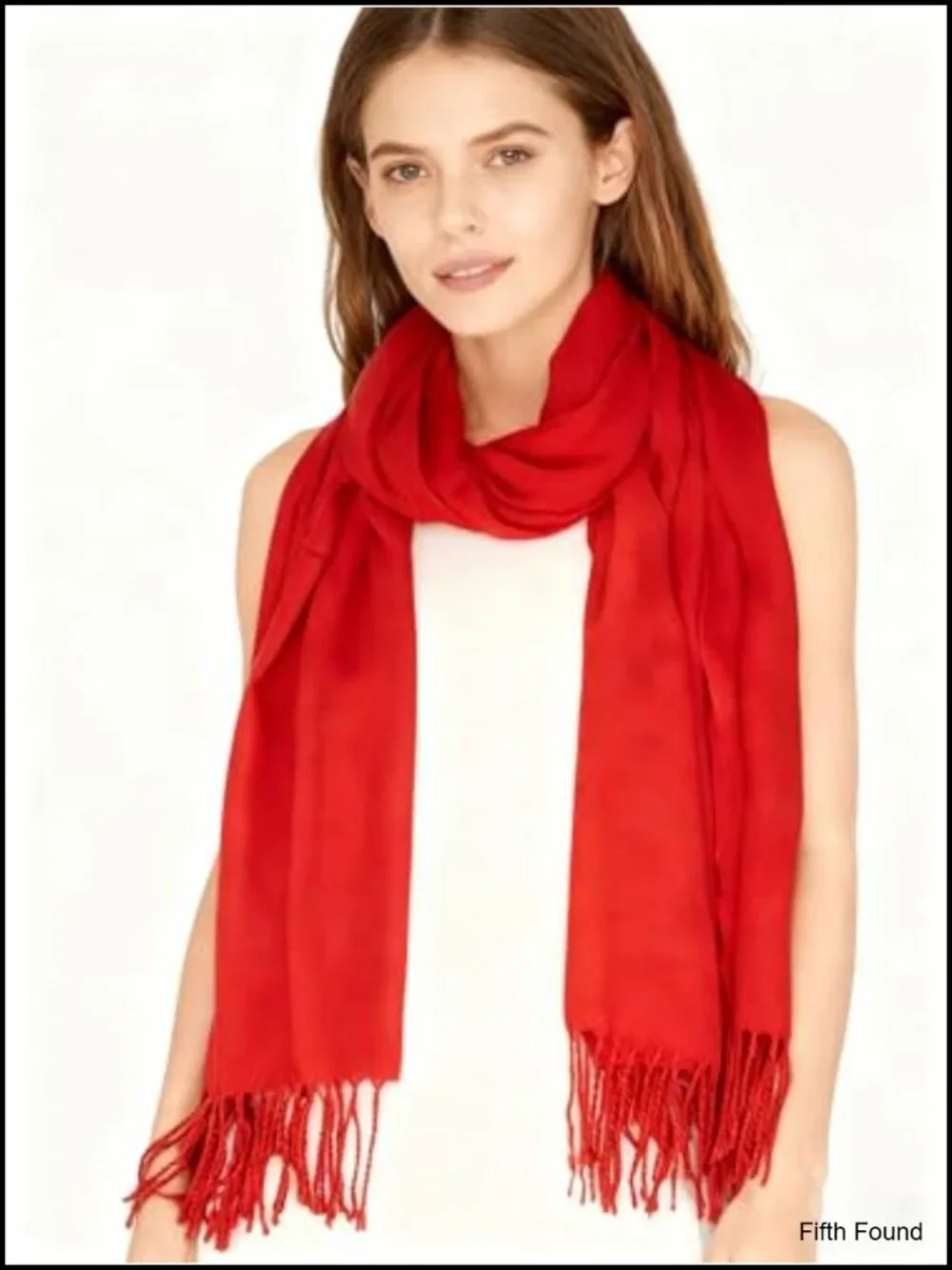 Winter Scarf Acrylic Polyester Fringed Shawl Wrap Warm Cold Weather
